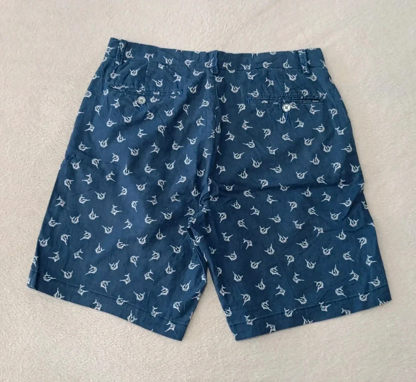 Short Polo Ralph Lauren azul Tamanho 32 ajuste clássico 9" Linho Algodão – photo 2